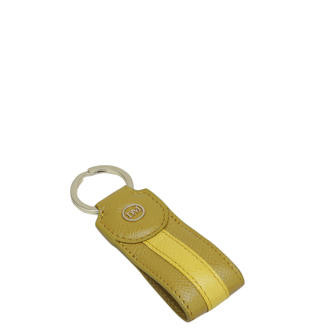 Franzy Leather Key Chain - Mustard