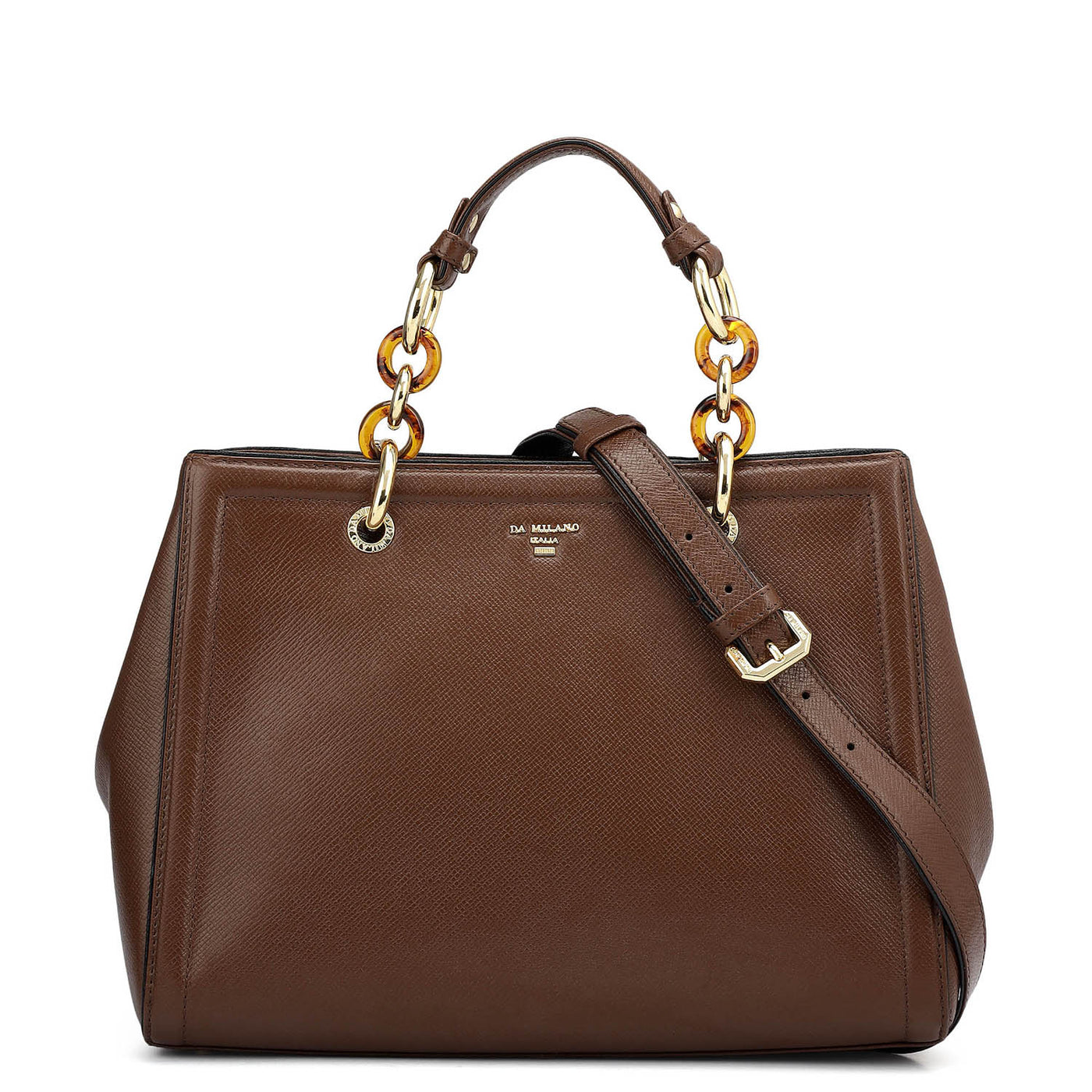 Medium Franzy Leather Satchel - Date