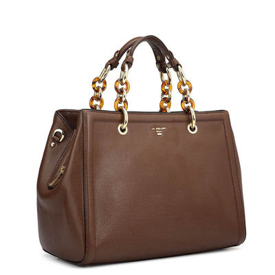 Medium Franzy Leather Satchel - Date
