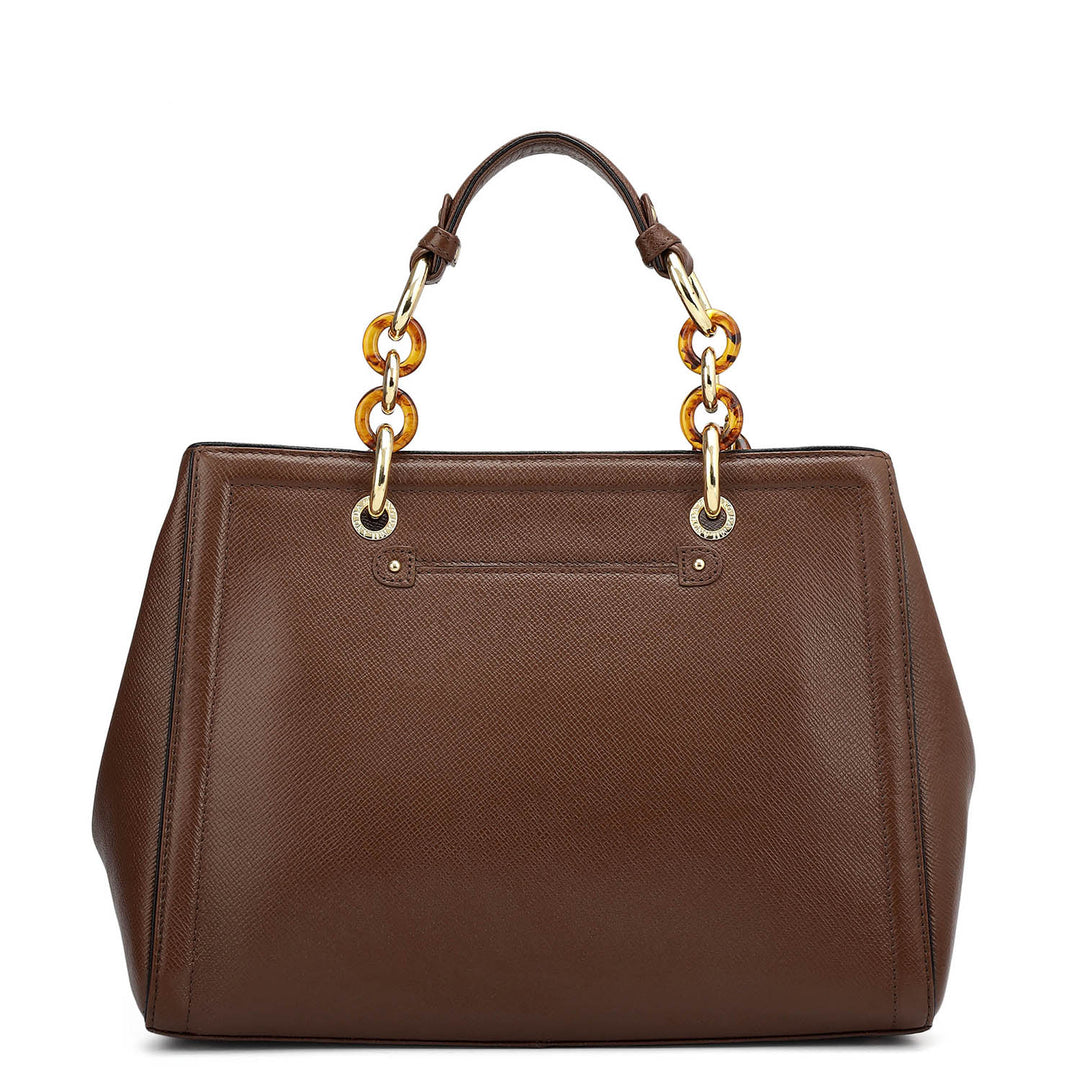 Medium Franzy Leather Satchel - Date