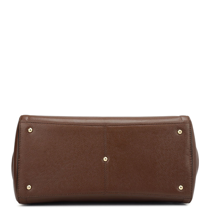 Medium Franzy Leather Satchel - Date