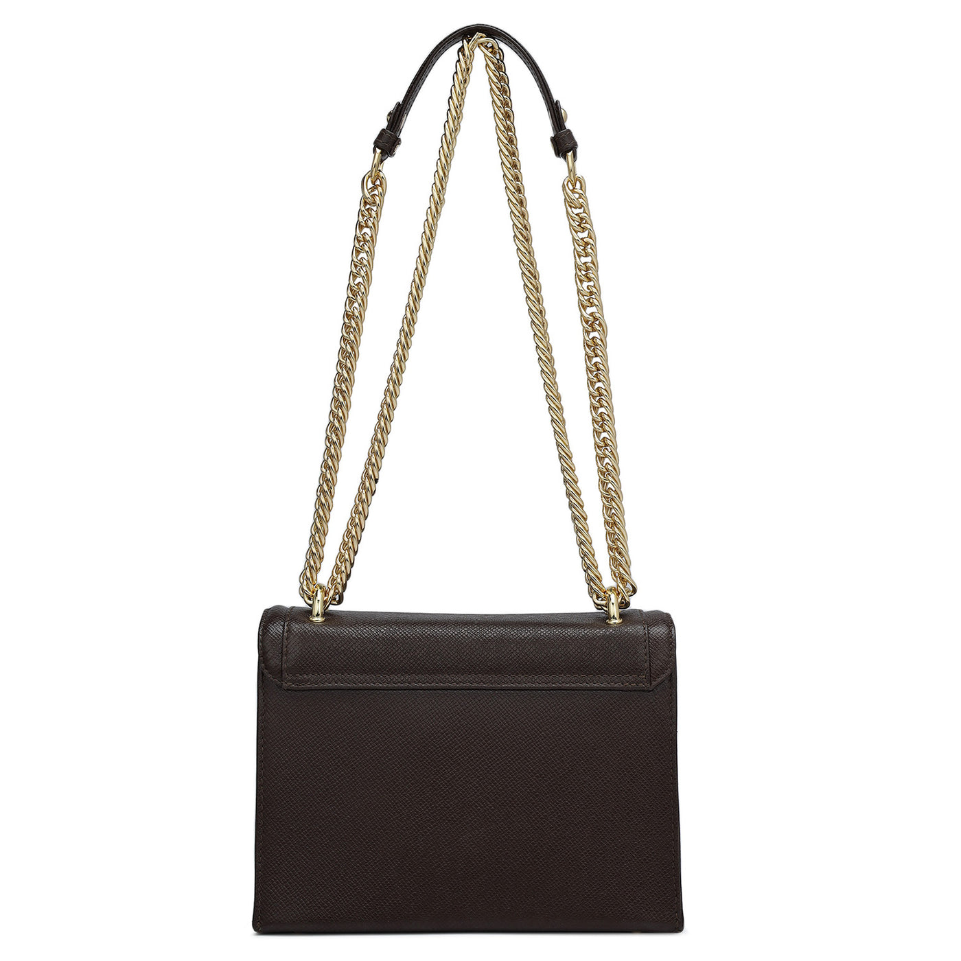Small Franzy Leather Shoulder Bag - Chocolate
