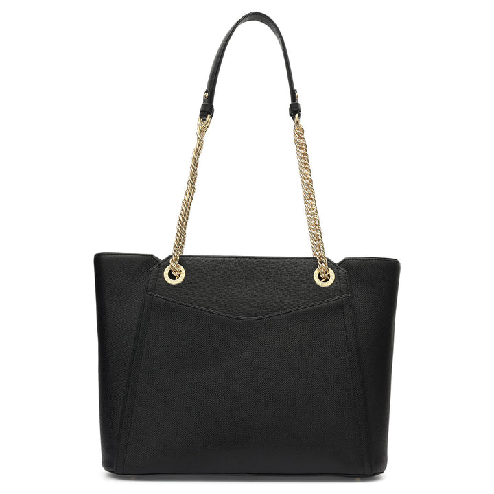 Medium Franzy Leather Shoulder Bag - Black