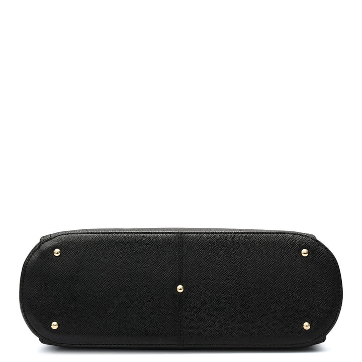 Medium Franzy Leather Shoulder Bag - Black