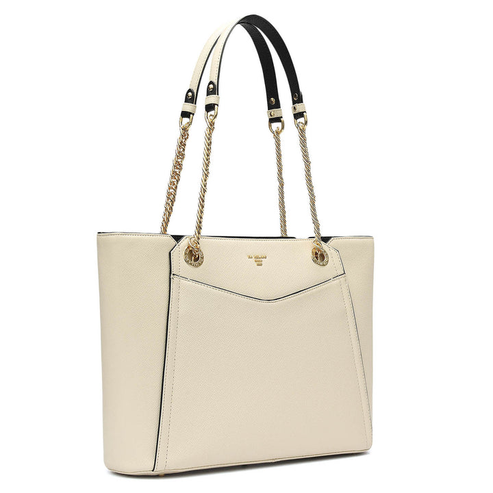 Medium Franzy Leather Shoulder Bag - Marshmallow