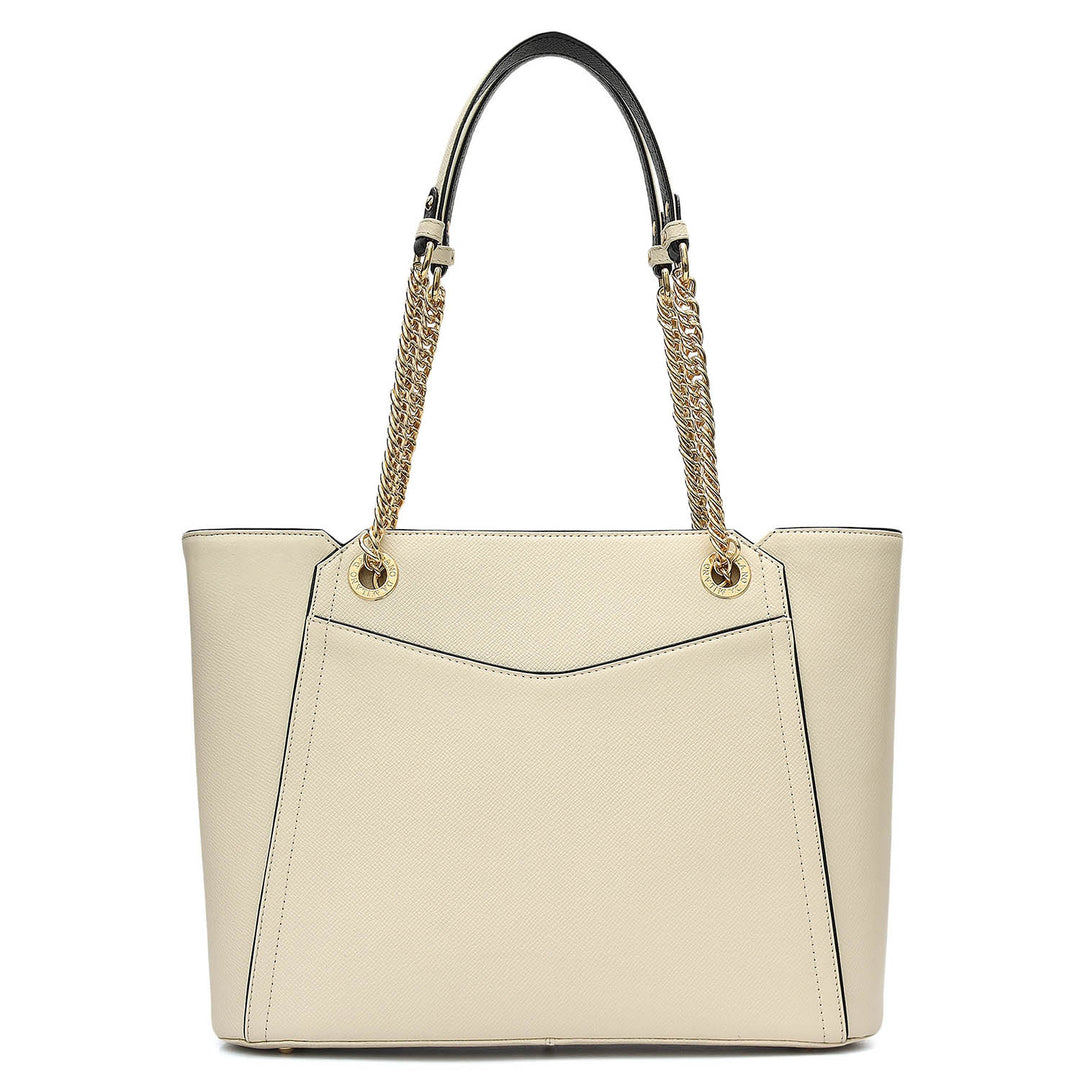 Medium Franzy Leather Shoulder Bag - Marshmallow