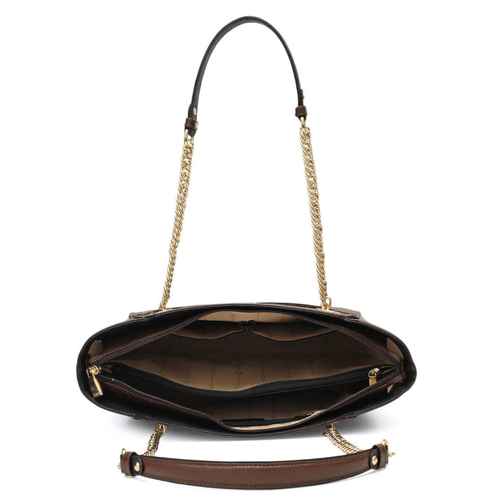 Medium Franzy Leather Shoulder Bag - Walnut