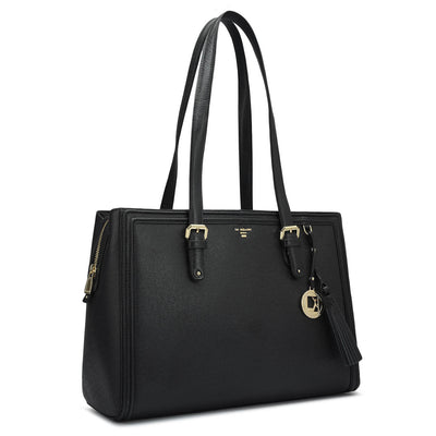 Medium Franzy Leather Shoulder Bag - Black