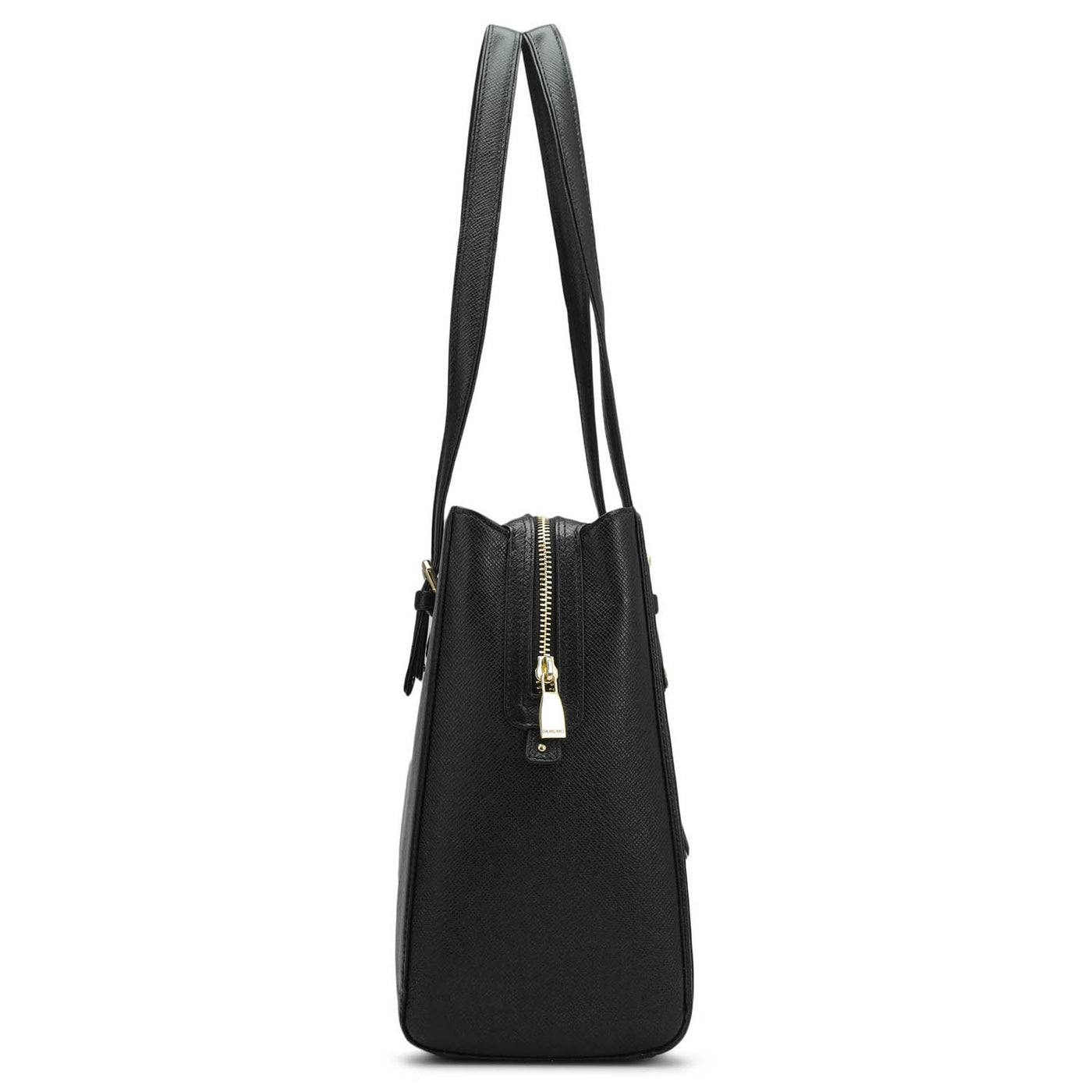 Medium Franzy Leather Shoulder Bag - Black