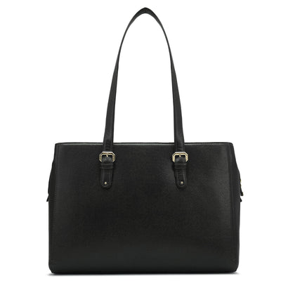 Medium Franzy Leather Shoulder Bag - Black