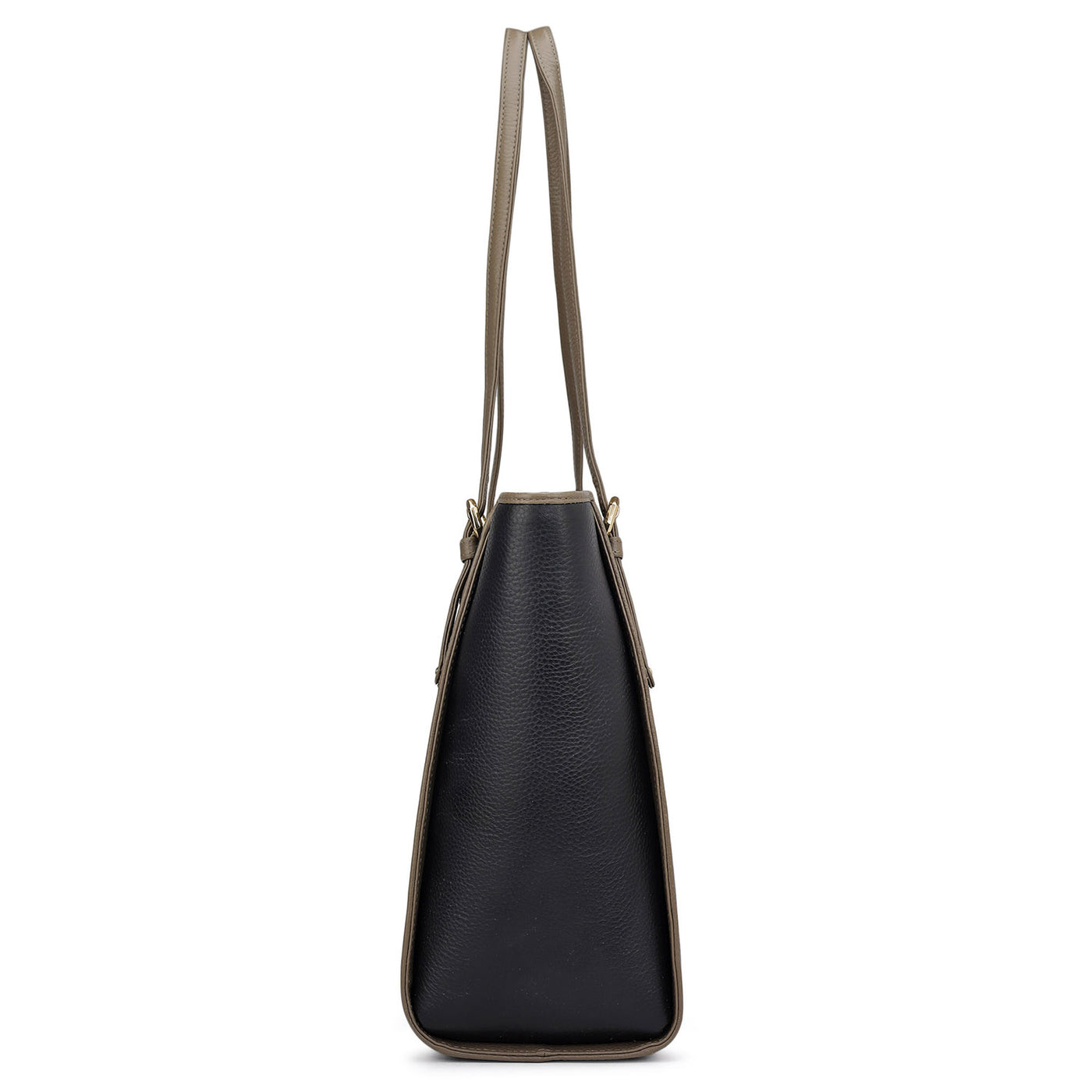 Medium Wax Leather Tote - Black