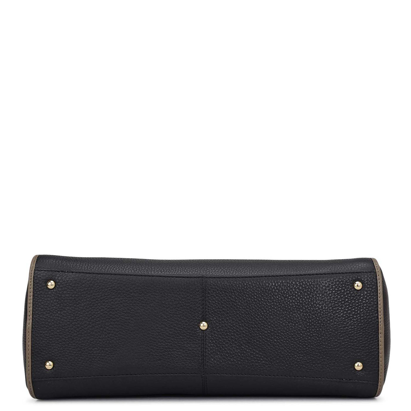 Medium Wax Leather Tote - Black