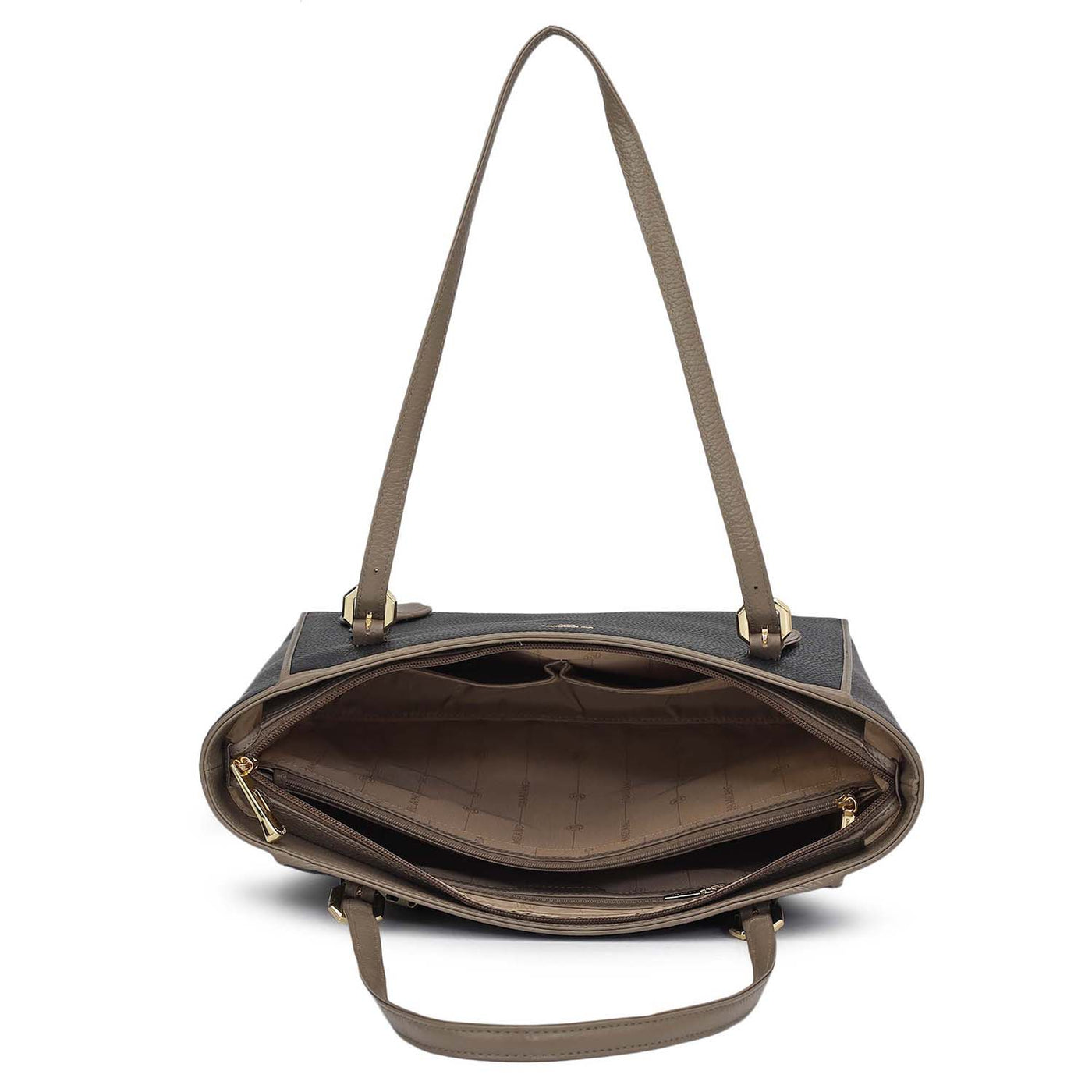 Medium Wax Leather Tote - Black