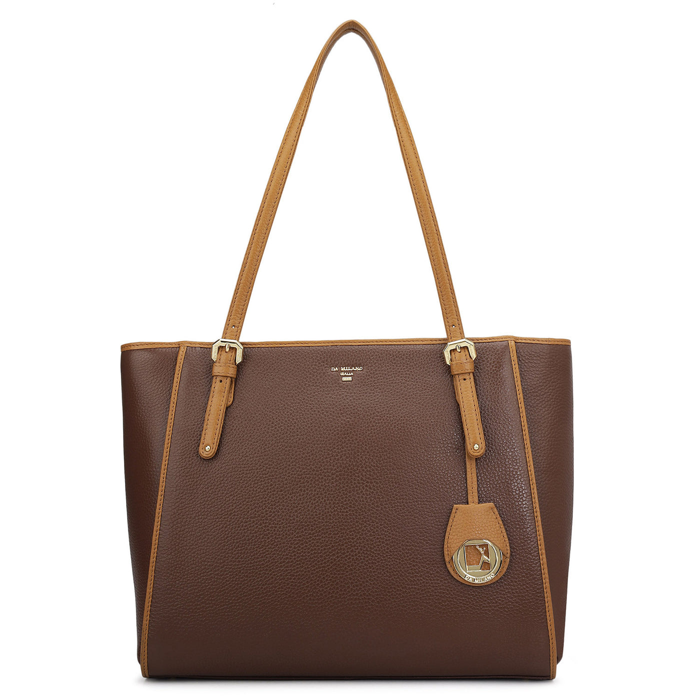 Medium Wax Leather Tote - Espresso