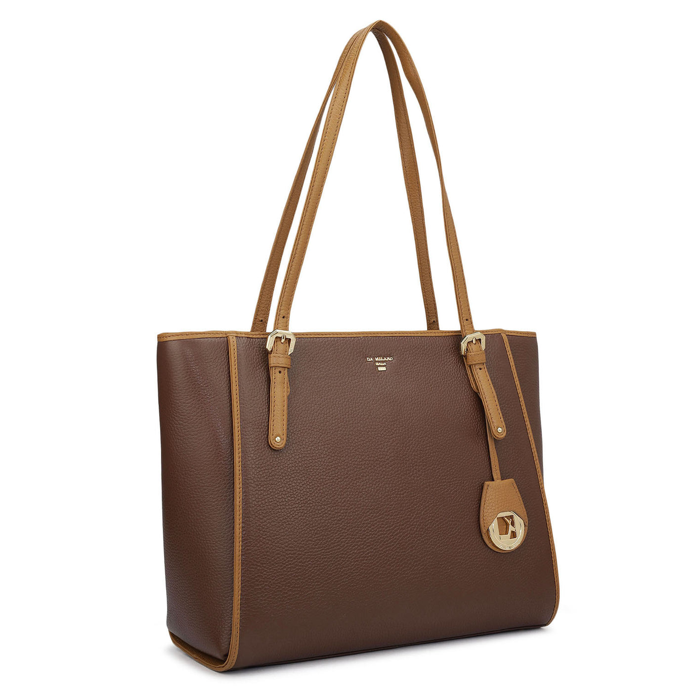Medium Wax Leather Tote - Espresso