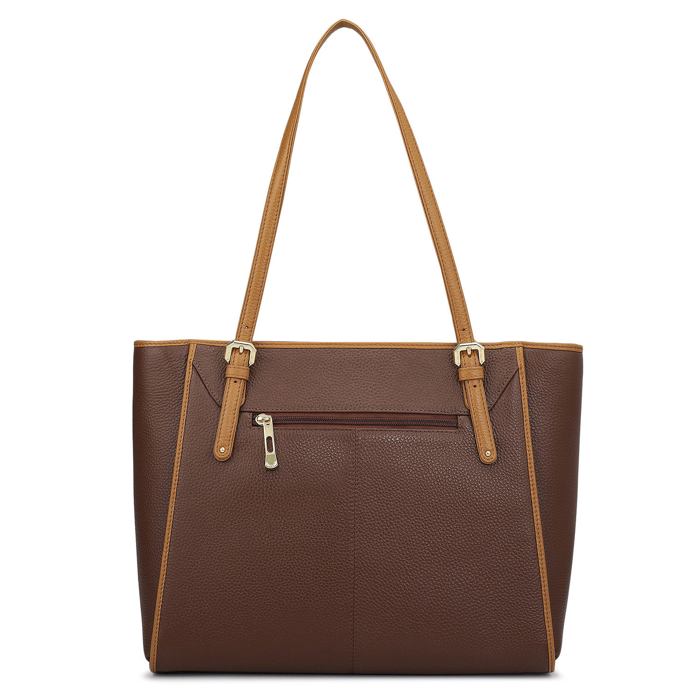 Medium Wax Leather Tote - Espresso