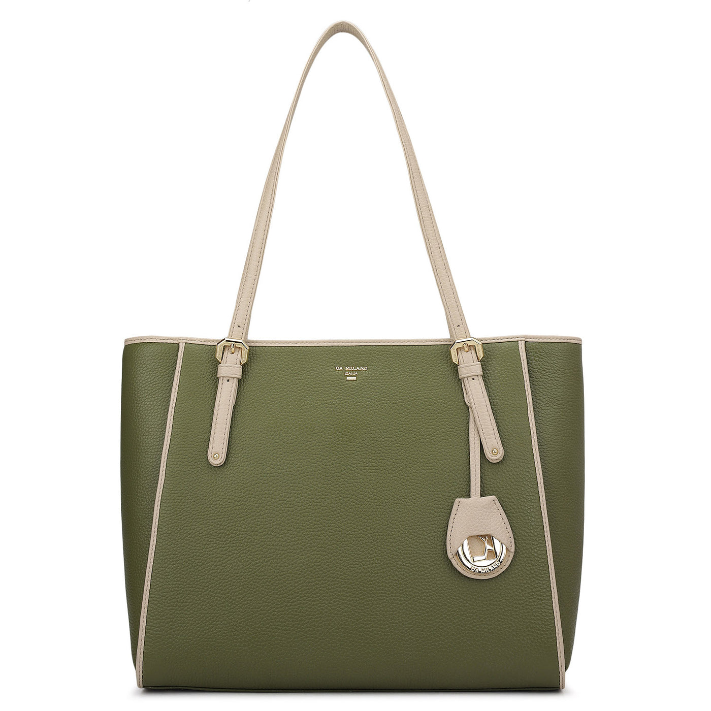 Medium Wax Leather Tote - Fern