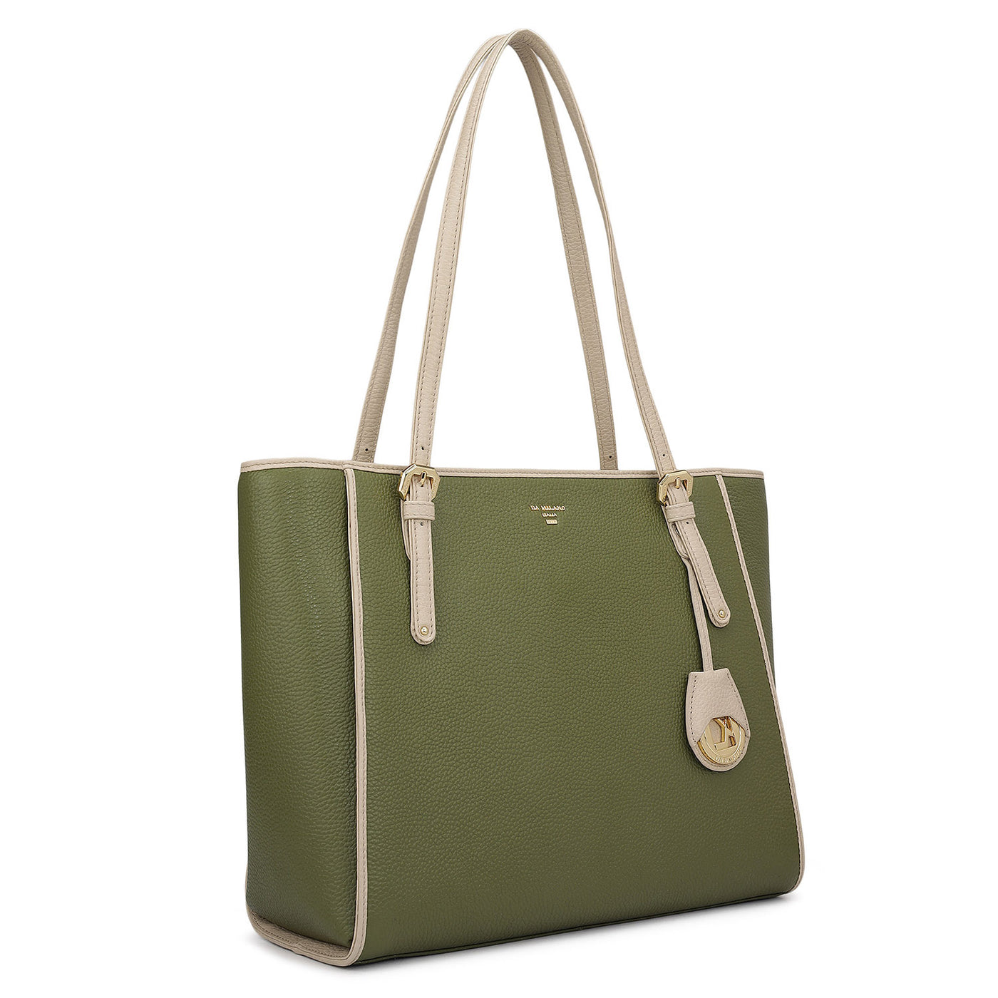Medium Wax Leather Tote - Fern