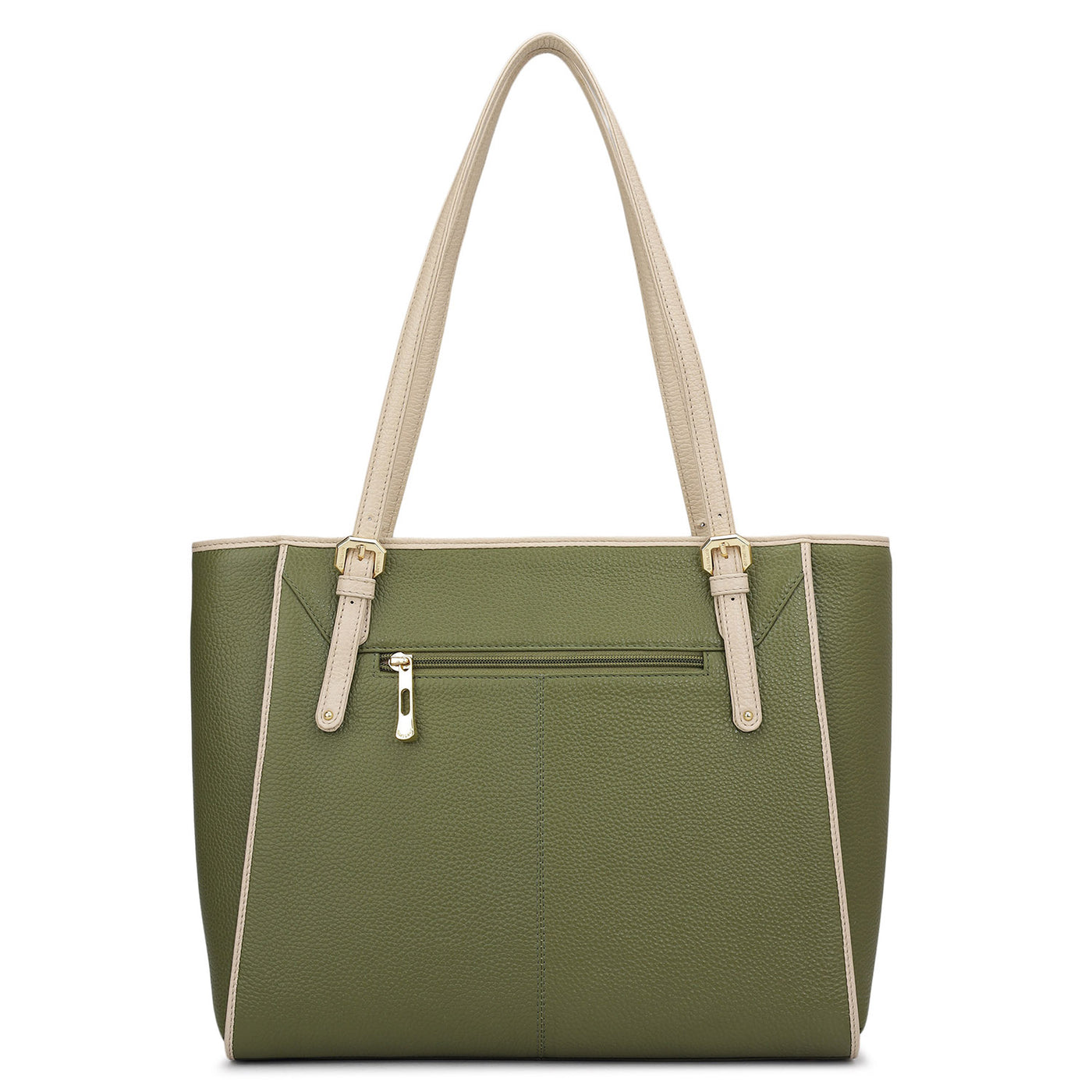 Medium Wax Leather Tote - Fern