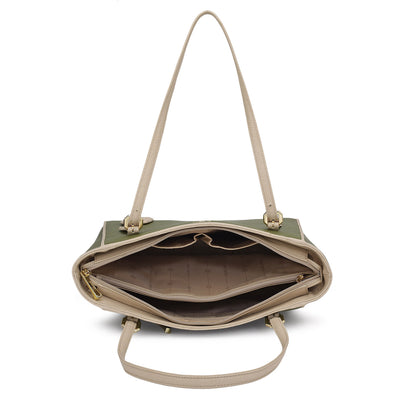 Medium Wax Leather Tote - Fern