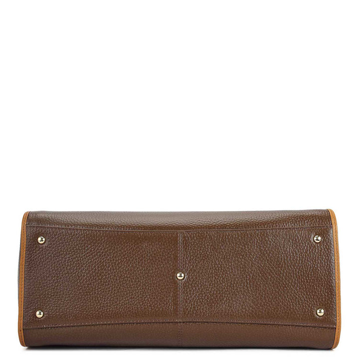 Medium Wax Leather Tote - Mocha