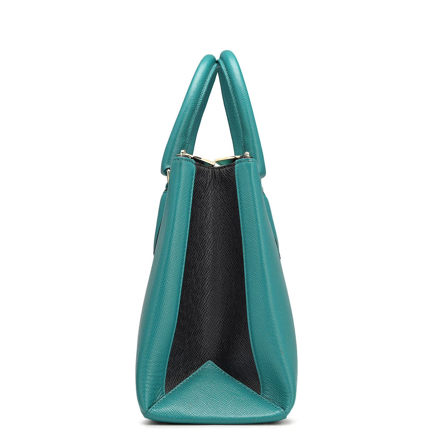 Medium Franzy Leather Satchel - Teal