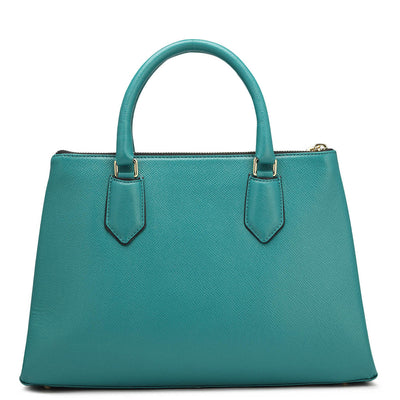 Medium Franzy Leather Satchel - Teal