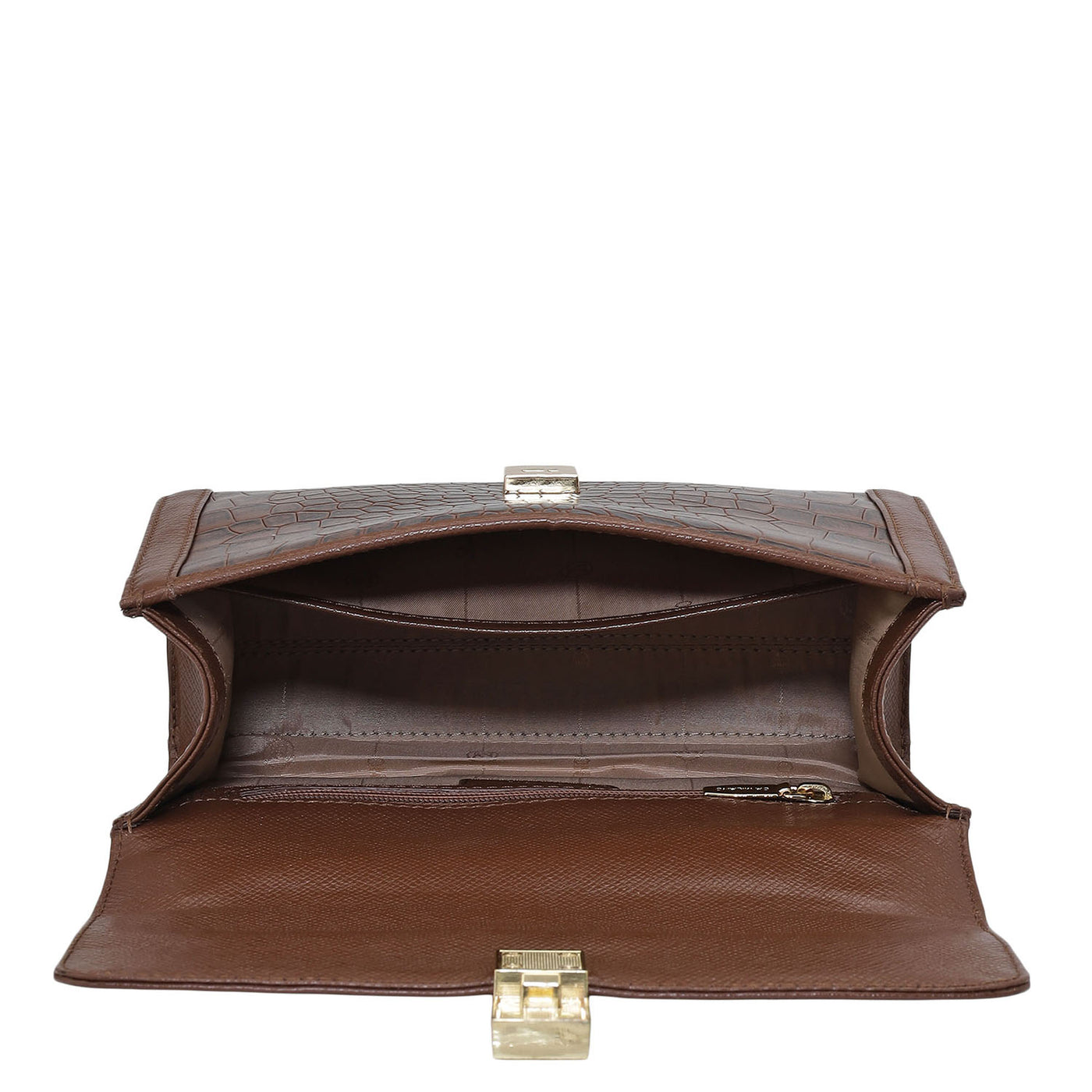 Small Franzy Croco Leather Shoulder Bag - Date
