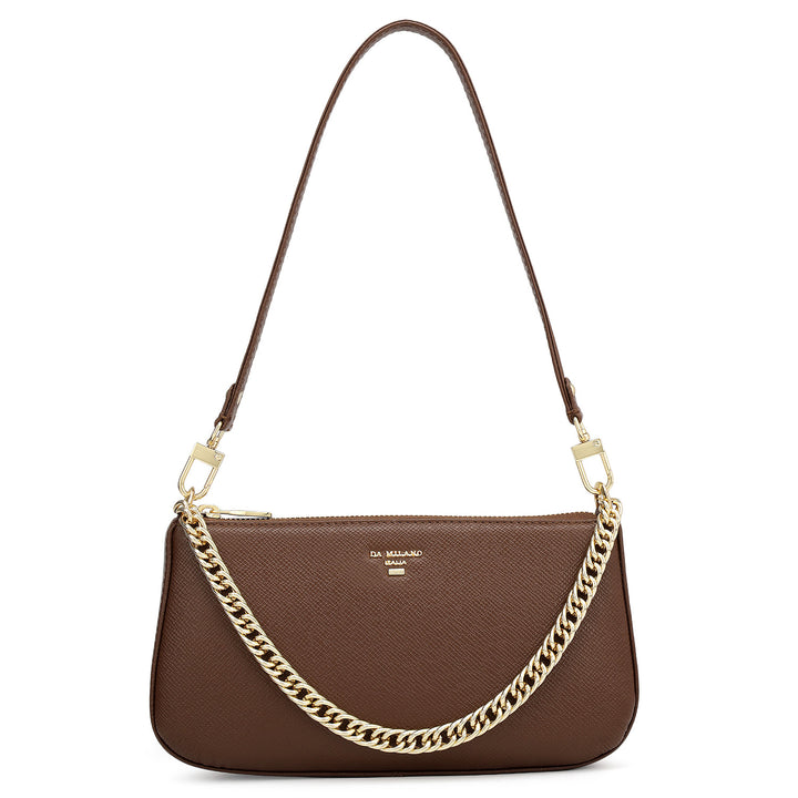 Small Franzy Leather Baguette  - Date