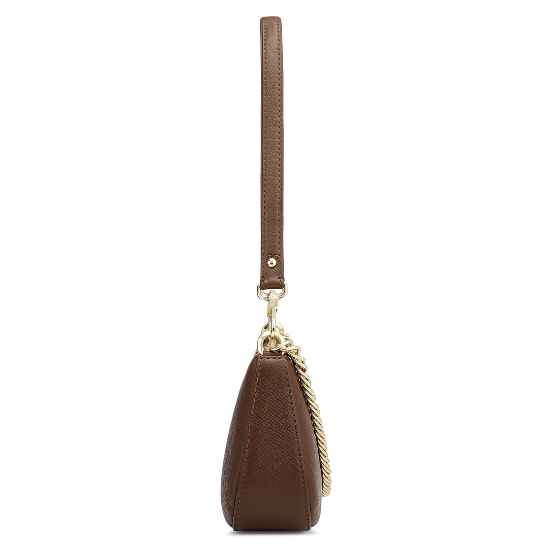 Small Franzy Leather Baguette  - Date