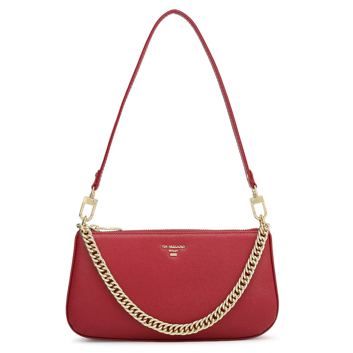 Small Franzy Leather Baguette  - Plumberry