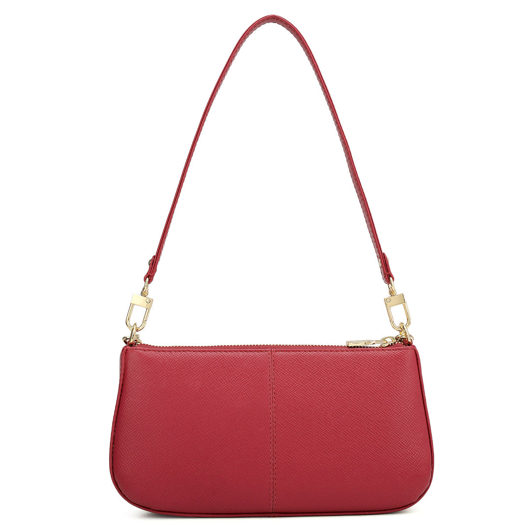 Small Franzy Leather Baguette  - Plumberry