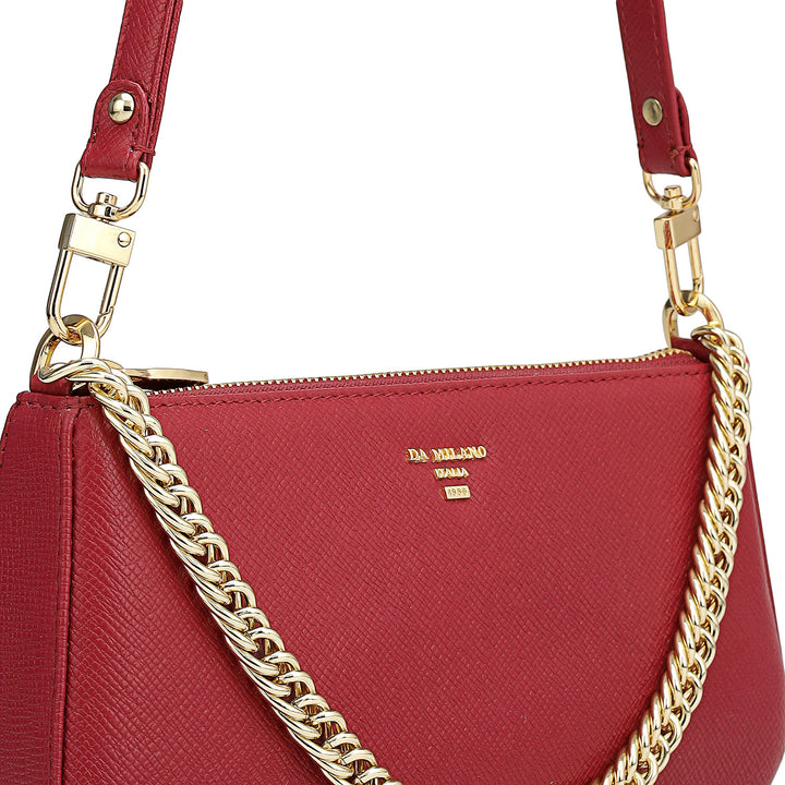 Small Franzy Leather Baguette  - Plumberry