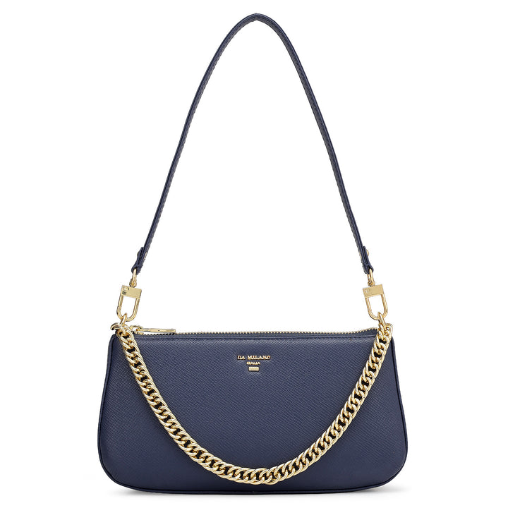 Small Franzy Leather Baguette  - Stardust