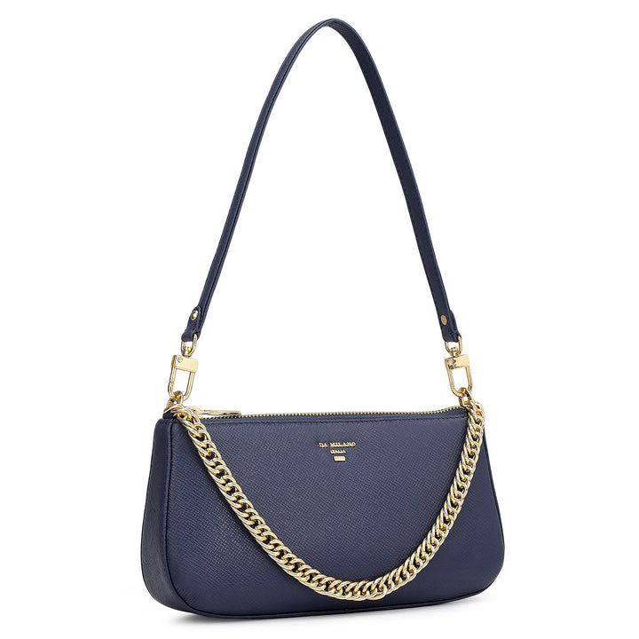 Small Franzy Leather Baguette  - Stardust