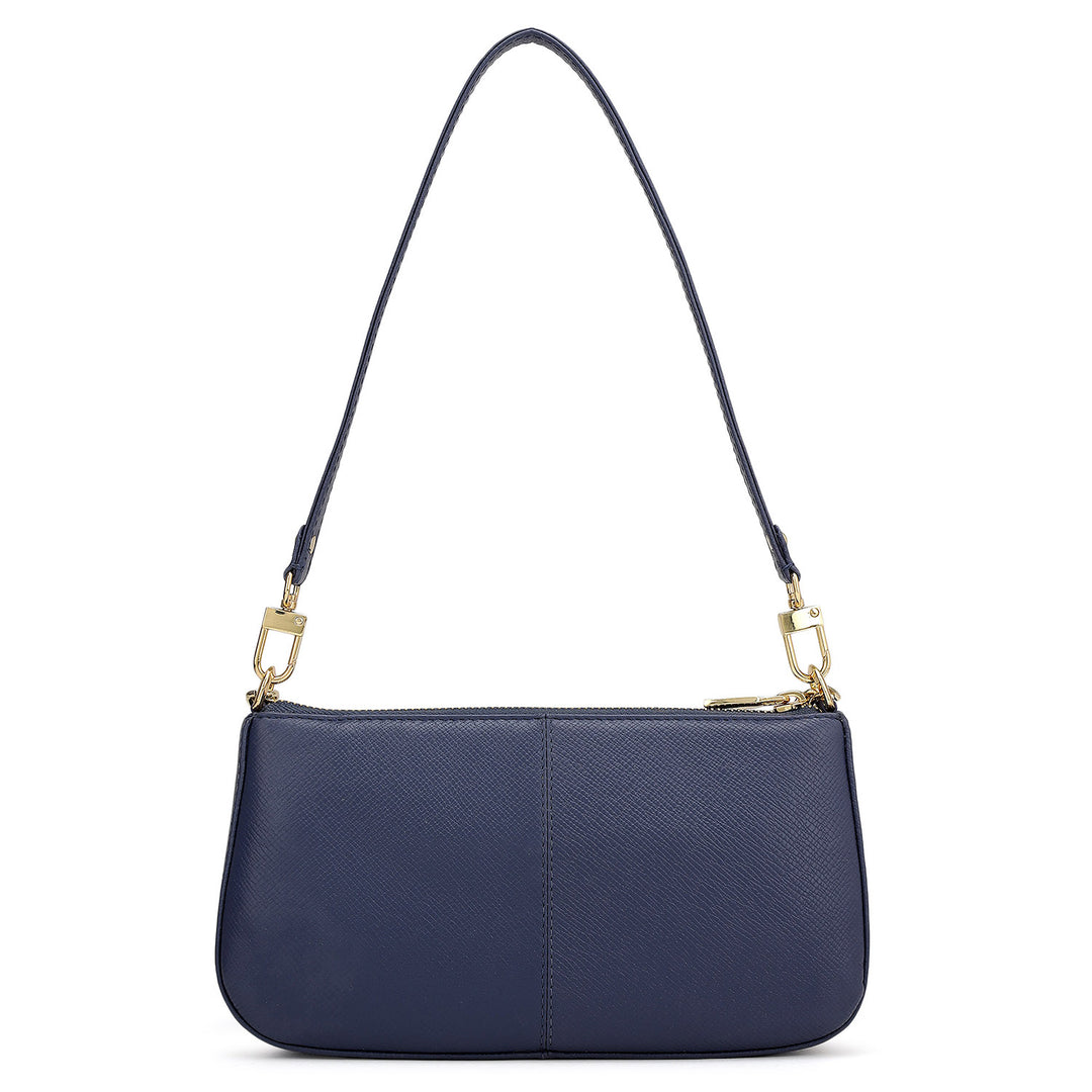 Small Franzy Leather Baguette  - Stardust