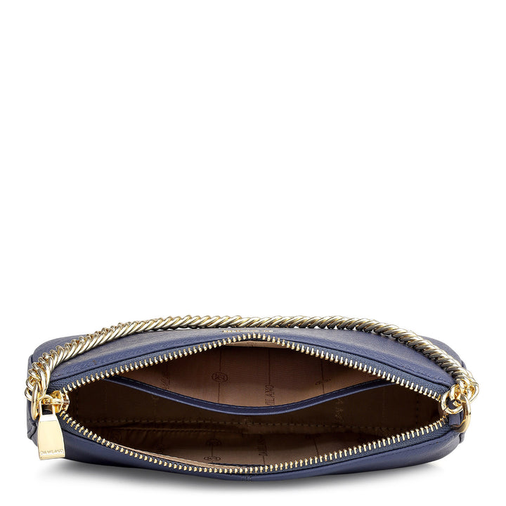 Small Franzy Leather Baguette  - Stardust