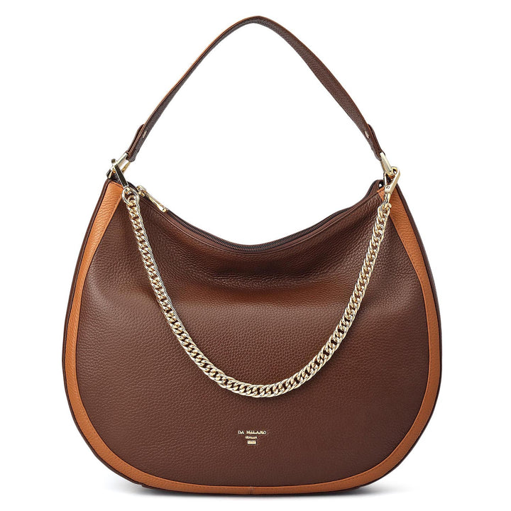 Medium Wax Leather Hobo - Mocha