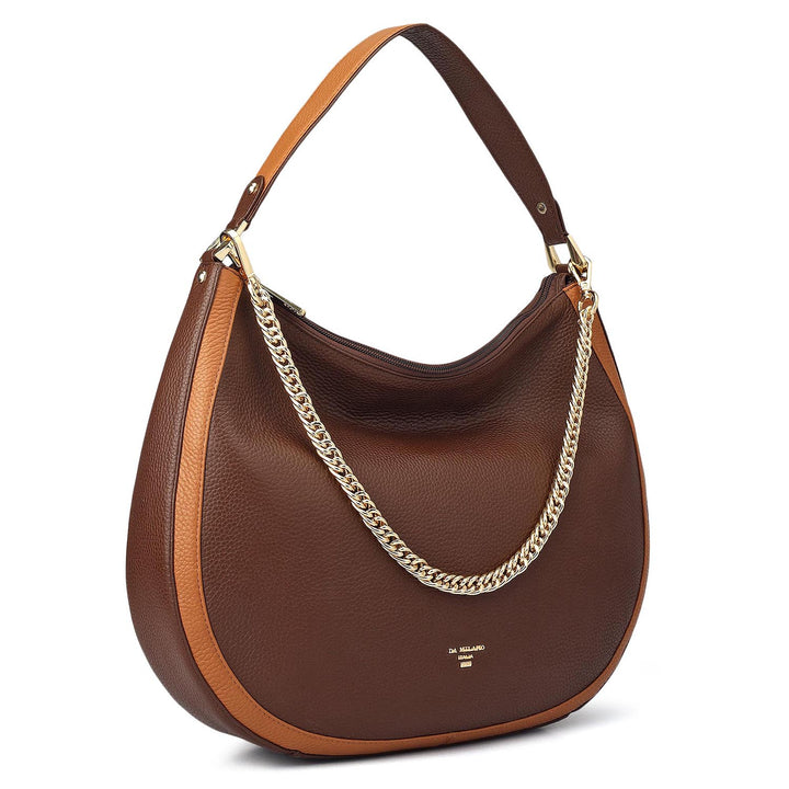 Medium Wax Leather Hobo - Mocha
