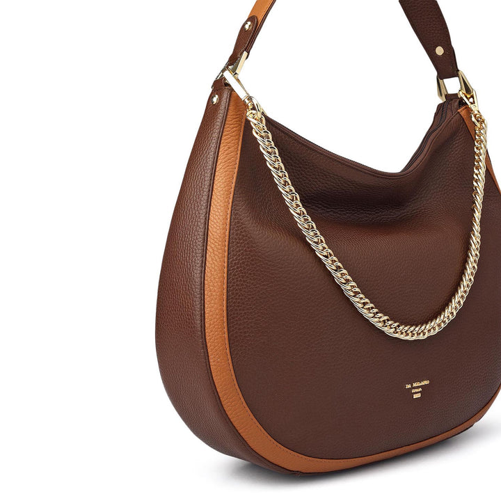 Medium Wax Leather Hobo - Mocha