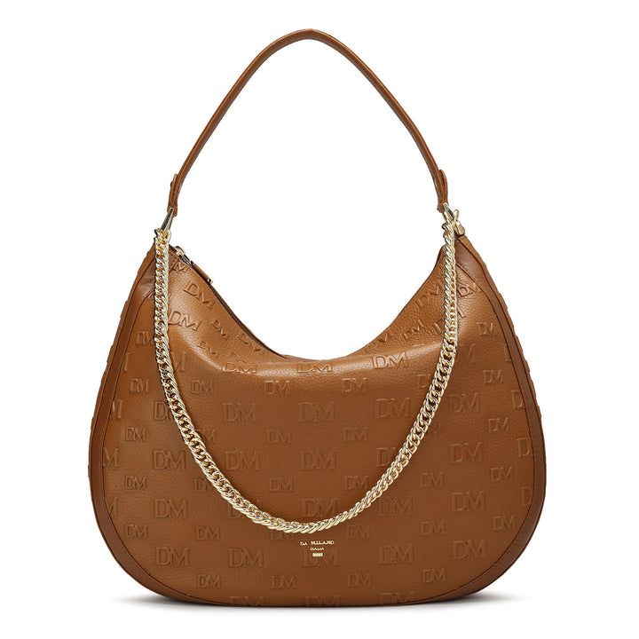 Medium Monogram Wax Leather Hobo - Tan