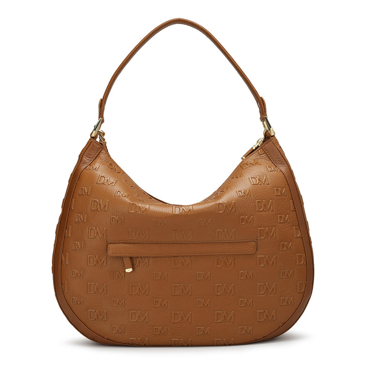 Medium Monogram Wax Leather Hobo - Tan