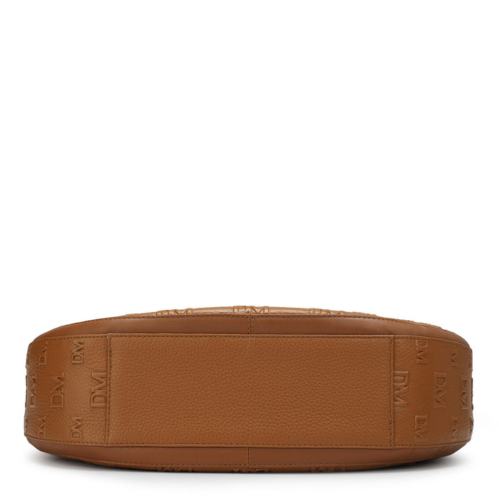 Medium Monogram Wax Leather Hobo - Tan