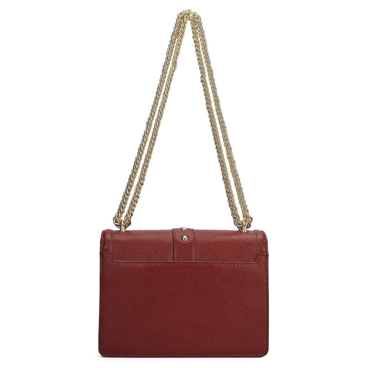 Small Franzy Leather Shoulder Bag - Cherry