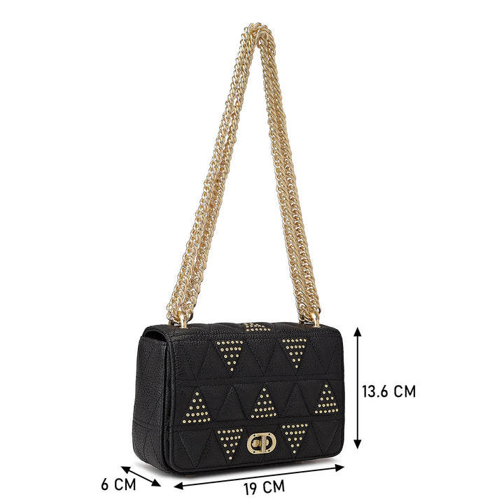 Online Exclusive Quilting Double Chain Bag (S)