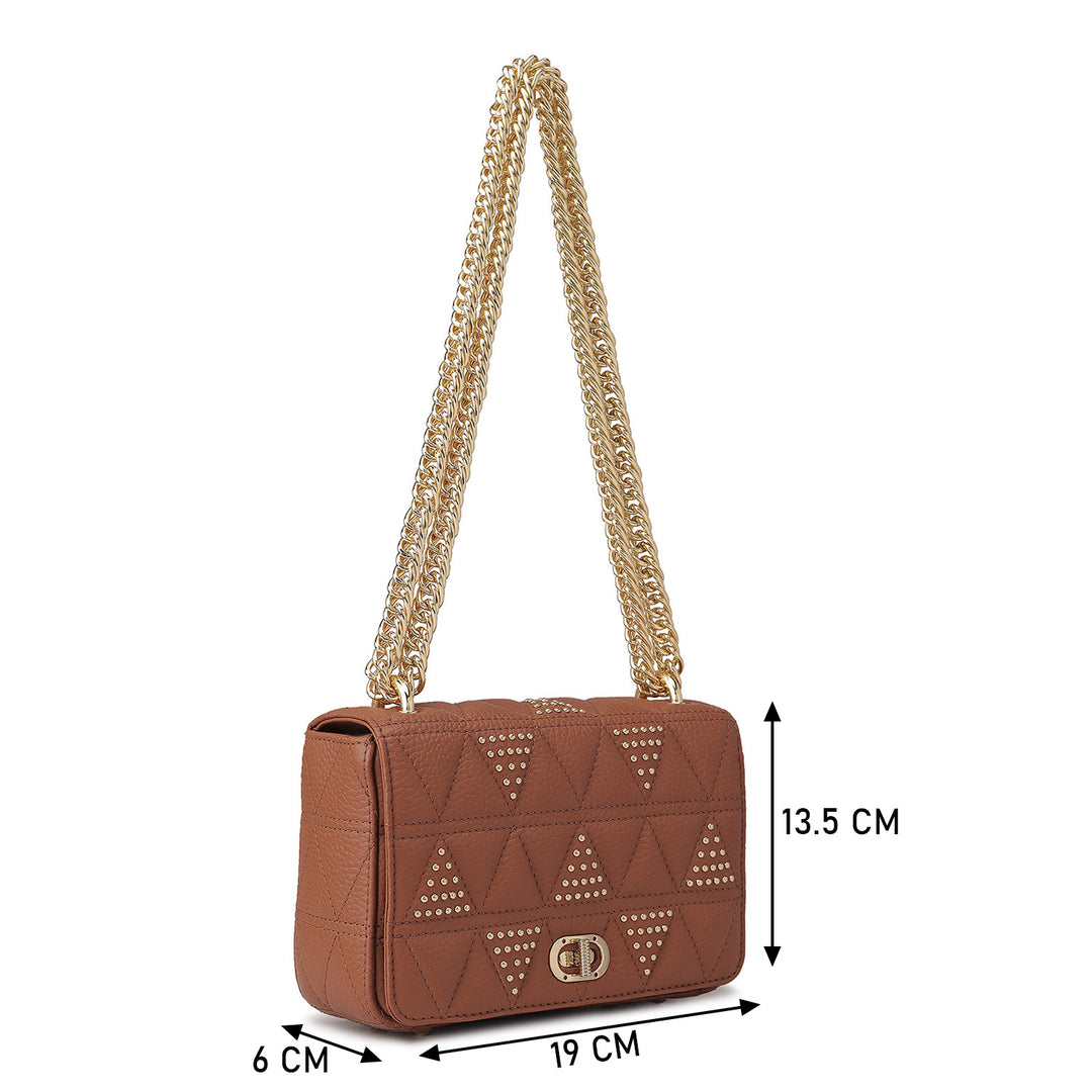 Online Exclusive Quilting Double Chain Bag (S)