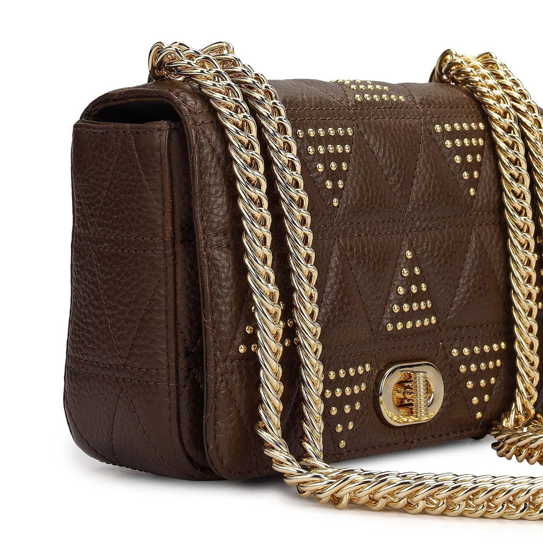Online Exclusive Quilting Double Chain Bag (S)
