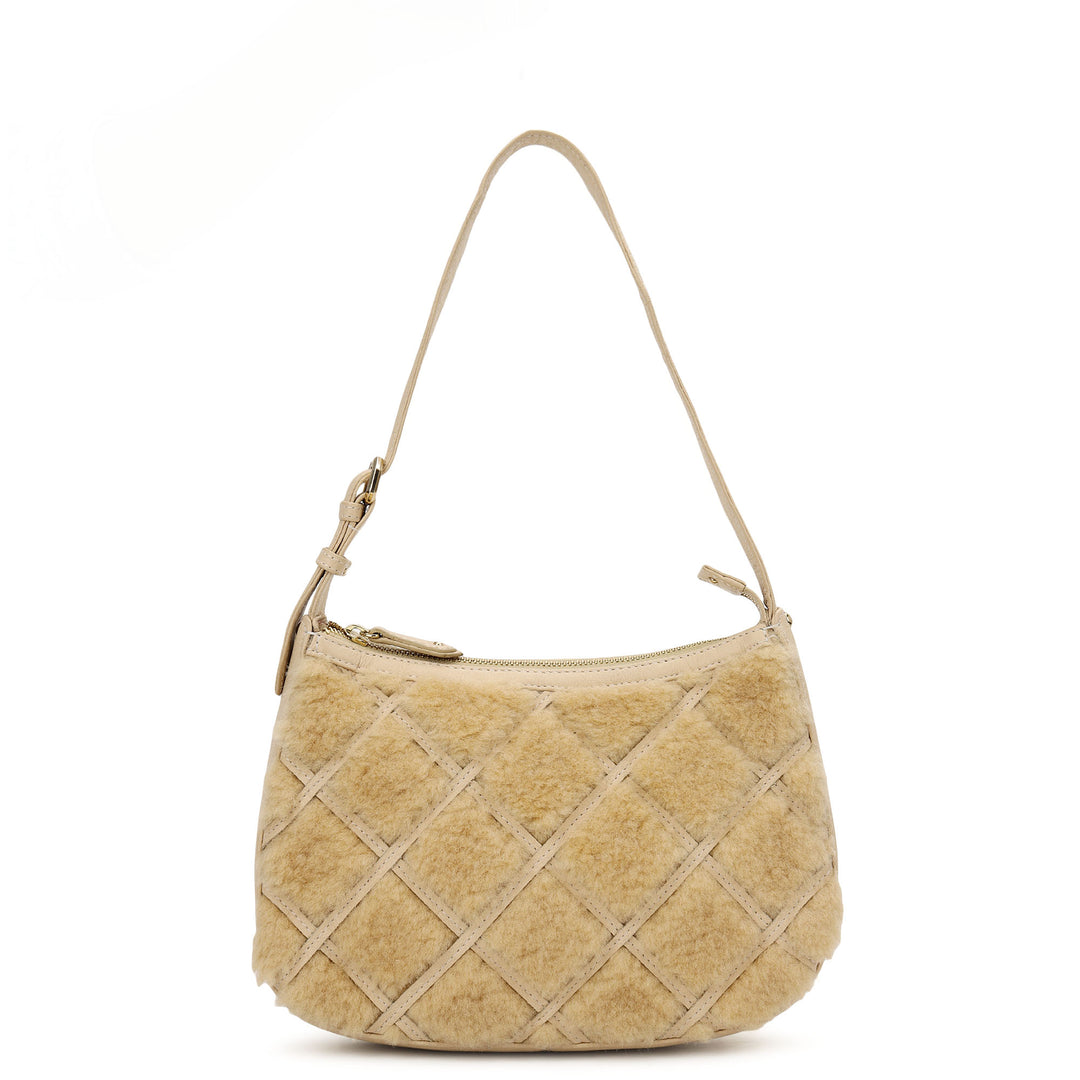 Fur Shoulder Bag - Beige