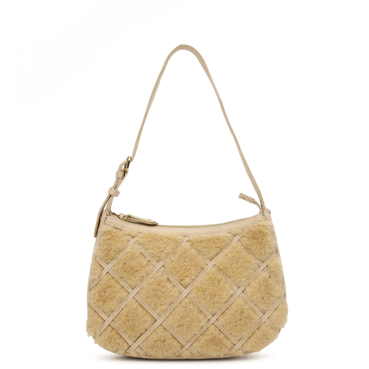 Fur Shoulder Bag - Beige