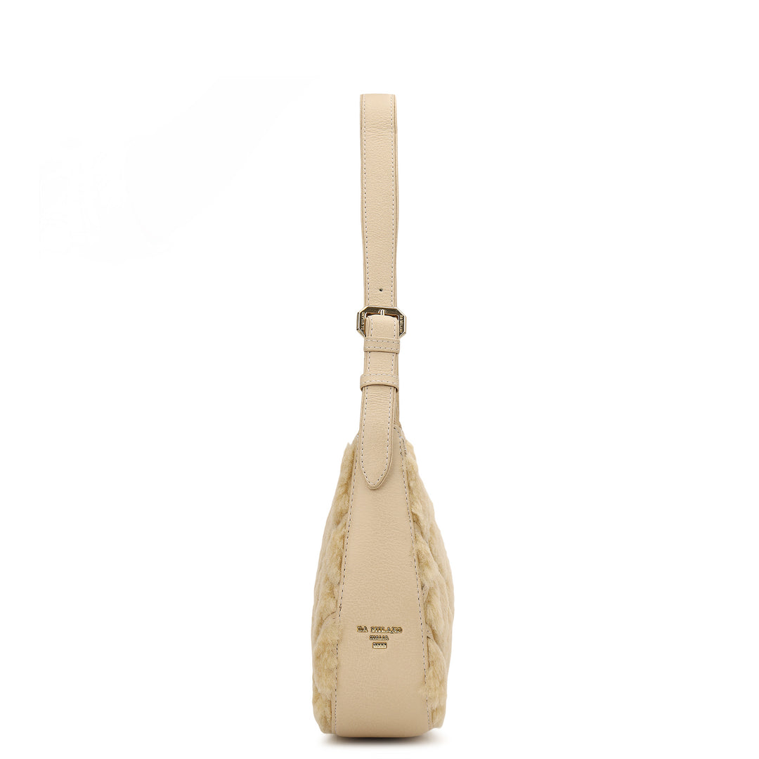 Fur Shoulder Bag - Beige